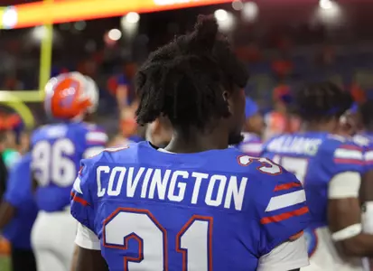 during the Gators' game against the Charlotte 49ers on Saturday, September 23, 2023 at Ben Hill Griffin Stadium in Gainesville, Fla. / UAA Communications photo by John Paternoster