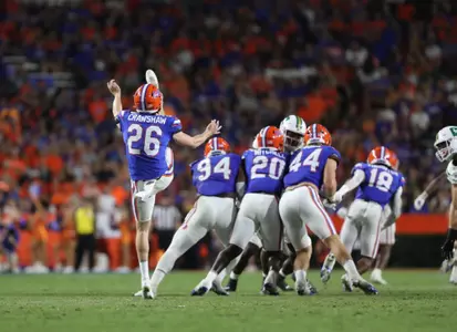 during the Gators' game against the Charlotte 49ers on Saturday, September 23, 2023 at Ben Hill Griffin Stadium in Gainesville, Fla. / UAA Communications photo by John Paternoster