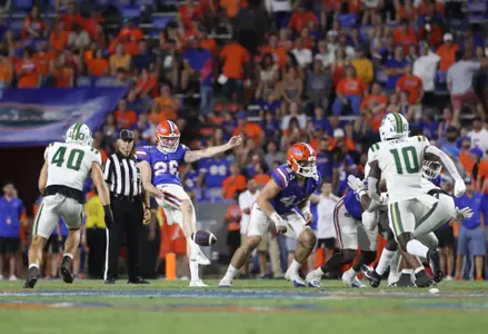during the Gators' game against the Charlotte 49ers on Saturday, September 23, 2023 at Ben Hill Griffin Stadium in Gainesville, Fla. / UAA Communications photo by Gabriella Whisler
