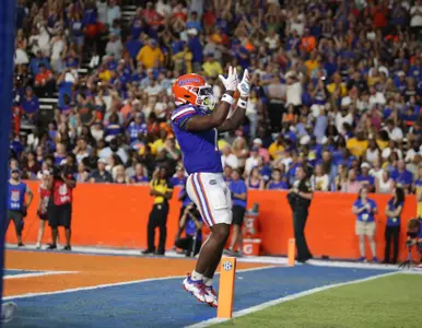 during the Gators' game against the McNeese State Cowboys on Saturday, September 9, 2023 at Ben Hill Griffin Stadium in Gainesville, Fla. / UAA Communications photo by Ashley Ray