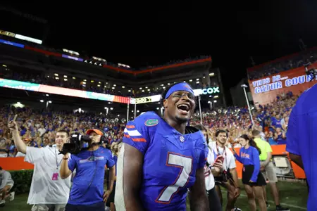 Trevor Etienne During the Gators' game against the Tennessee Volunteers on Saturday, September 16, 2023 at Ben Hill Griffin Stadium in Gainesville, Fla. / UAA Communications photo by Molly Kaiser