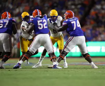 during the Gators' game against the McNeese State Cowboys on Saturday, September 9, 2023 at Ben Hill Griffin Stadium in Gainesville, Fla. / UAA Communications photo by Maddie Washburn