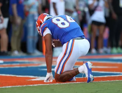 during the Gators' game against the McNeese State Cowboys on Saturday, September 9, 2023 at Ben Hill Griffin Stadium in Gainesville, Fla. / UAA Communications photo by Emma Bissell
