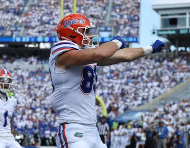 during the Gators' game against the Kentucky Wildcats on Saturday, September 30, 2023 at Kroger Field in Lexington, Ky. / UAA Communications photo by Maddie Washburn