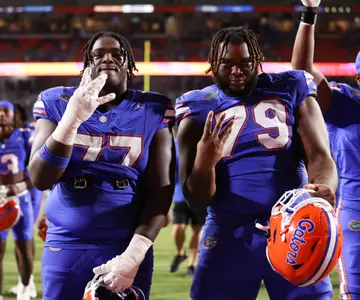 during the Gators' game against the Tennessee Volunteers on Saturday, September 16, 2023 at Ben Hill Griffin Stadium in Gainesville, Fla. / UAA Communications photo by Maddie Washburn
