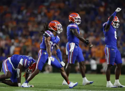 during the Gators' game against the Tennessee Volunteers on Saturday, September 16, 2023 at Ben Hill Griffin Stadium in Gainesville, Fla. / UAA Communications photo by Emma Bissell