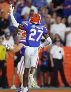 during the Gators' game against the McNeese State Cowboys on Saturday, September 9, 2023 at Ben Hill Griffin Stadium in Gainesville, Fla. / UAA Communications photo by Maddie Washburn