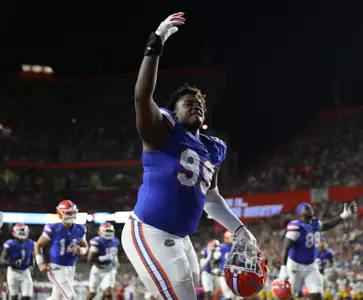 during the Gators' game against the McNeese State Cowboys on Saturday, September 9, 2023 at Ben Hill Griffin Stadium in Gainesville, Fla. / UAA Communications photo by Ashley Ray