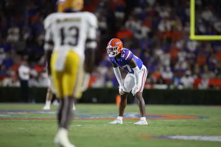 during the Gators' game against the McNeese Cowboys on Saturday, September 9, 2023 at Ben Hill Griffin Stadium in Gainesville, Fla. / UAA Communications photo by Mallory Peak