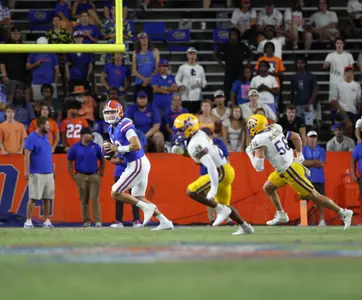 during the Gators' game against the McNeese State Cowboys on Saturday, September 9, 2023 at Ben Hill Griffin Stadium in Gainesville, Fla. / UAA Communications photo by Maddie Washburn