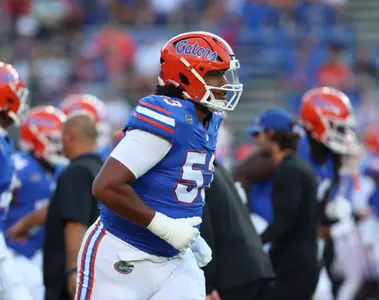 during the Gators' game against the McNeese State Cowboys on Saturday, September 9, 2023 at Ben Hill Griffin Stadium in Gainesville, Fla. / UAA Communications photo by Emma Bissell
