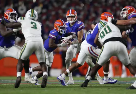 during the Gators' game against the Charlotte 49ers on Saturday, September 23, 2023 at Ben Hill Griffin Stadium in Gainesville, Fla. / UAA Communications photo by Lorenzo Vasquez