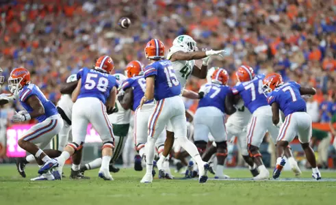 during the Gators' game against the Charlotte 49ers on Saturday, September 23, 2023 at Ben Hill Griffin Stadium in Gainesville, Fla. / UAA Communications photo by Gabriella Whisler