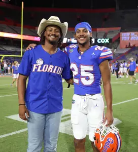 during the Gators' game against the McNeese State Cowboys on Saturday, September 9, 2023 at Ben Hill Griffin Stadium in Gainesville, Fla. / UAA Communications photo by Gabriella Whisler