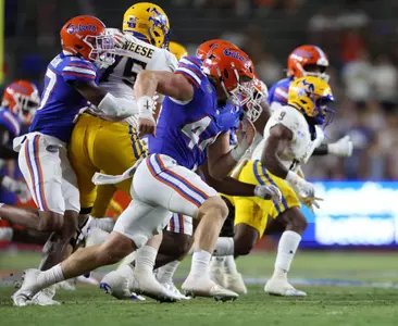 during the Gators' game against the McNeese State Cowboys on Saturday, September 9, 2023 at Ben Hill Griffin Stadium in Gainesville, Fla. / UAA Communications photo by Maddie Washburn