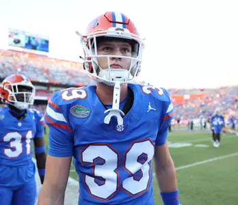 during the Gators' game against the Tennessee Volunteers on Saturday, September 16, 2023 at Ben Hill Griffin Stadium in Gainesville, Fla. / UAA Communications photo by Maddie Washburn