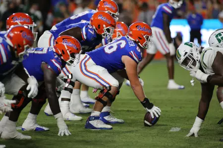 during the Gators' game against the Charlotte 49ers on Saturday, September 23, 2023 at Ben Hill Griffin Stadium in Gainesville, Fla. / UAA Communications photo by Jay Metz