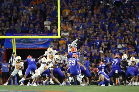 Trey Smack During the Gators' game against the Tennessee Volunteers on Saturday, September 16, 2023 at Ben Hill Griffin Stadium in Gainesville, Fla. / UAA Communications photo by Molly Kaiser