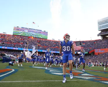 during the Gators' game against the Tennessee Volunteers on Saturday, September 16, 2023 at Ben Hill Griffin Stadium in Gainesville, Fla. / UAA Communications photo by Ashley Ray