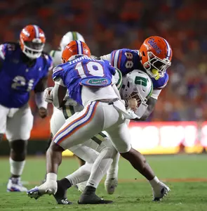 during the Gators' game against the Charlotte 49ers on Saturday, September 23, 2023 at Ben Hill Griffin Stadium in Gainesville, Fla. / UAA Communications photo by Gabriella Whisler