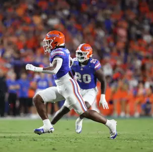 during the Gators' game against the Charlotte 49ers on Saturday, September 23, 2023 at Ben Hill Griffin Stadium in Gainesville, Fla. / UAA Communications photo by Bryce Mitchell