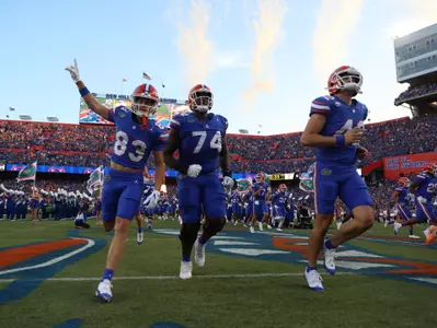 during the Gators' game against the Tennessee Volunteers on Saturday, September 16, 2023 at Ben Hill Griffin Stadium in Gainesville, Fla. / UAA Communications photo by Ashley Ray