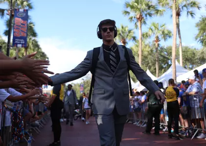 during the Gators' game against the McNeese State Cowboys on Saturday, September 9, 2023 at Ben Hill Griffin Stadium in Gainesville, Fla. / UAA Communications photo by Emma Bissell