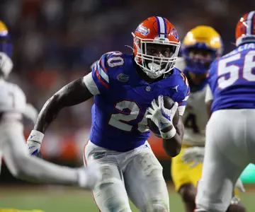 during the Gators' game against the McNeese State Cowboys on Saturday, September 9, 2023 at Ben Hill Griffin Stadium in Gainesville, Fla. / UAA Communications photo by Maddie Washburn