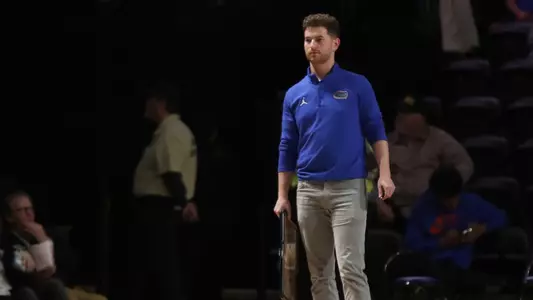 Jordan Jacobson during the Gators' game against the Vanderbilt Commadores on Saturday, February 25, 2023 at Memorial Gymnasium in Nashville, TN / UAA Communications photo by Maddie Washburn