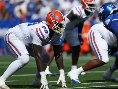 during the Gators' game against the Kentucky Wildcats on Saturday, September 30, 2023 at Kroger Field in Lexington, Ky. / UAA Communications photo by Maddie Washburn