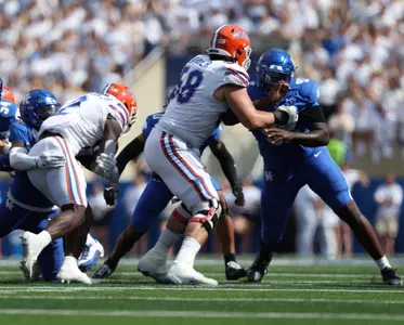 during the Gators' game against the Kentucky Wildcats on Saturday, September 30, 2023 at Kroger Field in Lexington, Ky. / UAA Communications photo by Maddie Washburn