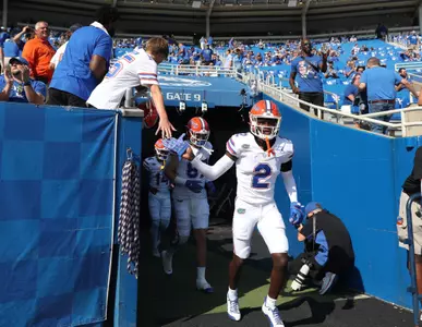 during the Gators' game against the Kentucky Wildcats on Saturday, September 30, 2023 at Kroger Field in Lexington, Kentucky / UAA Communications photo by Ashley Ray