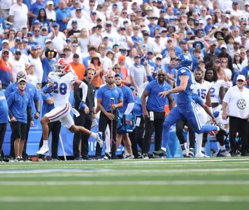 during the Gators' game against the Kentucky Wildcats on Saturday, September 30, 2023 at Kroger Field in Lexington, Kentucky / UAA Communications photo by Ashley Ray