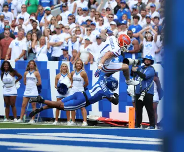 during the Gators' game against the Kentucky Wildcats on Saturday, September 30, 2023 at Kroger Field in Lexington, Kentucky / UAA Communications photo by Ashley Ray