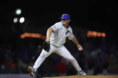 during the Gators' game against the Georgia Bulldogs on Friday, October 27, 2023 at 121 Financial Ballpark in Jacksonville, FL / UAA Communications photo by Maddie Washburn