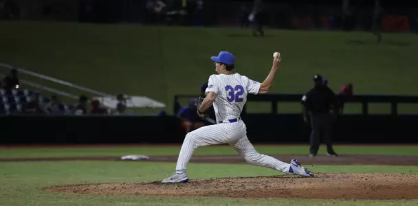 during the Gators' game against the Hatters on Sunday, November 5, 2023 at Florida Ballpark in Gainesville, FL / UAA Communications photo by Catherine McCarthy