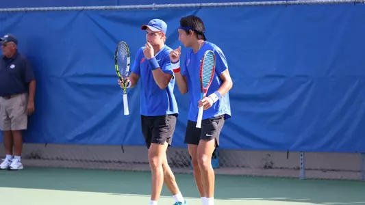 during the Gators' MenÕs Tennis Fall Invite on Friday, October 27, 2023 at Linder Stadium at Ring Tennis Complex in Gainesville, FL / UAA Communications photo by Bryce Mitchell