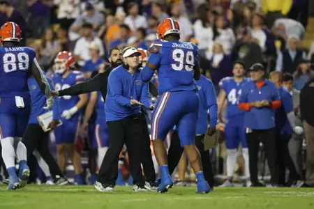 during the Gators' game against the LSU Tigers on Saturday, November 11, 2023 at Tiger Stadium in Gainesville, LA / UAA Communications photo by Mallory Peak