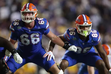 during the Gators' game against the LSU Tigers on Saturday, November 11, 2023 at Tiger Stadium in Baton Rouge, LA / UAA Communications photo by Mallory Peak