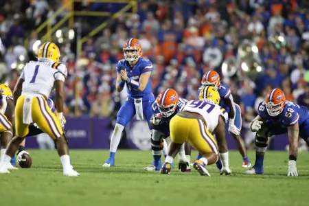 during the Gators' game against the LSU Tigers on Saturday, November 11, 2023 at Tiger Stadium in Gainesville, LA / UAA Communications photo by Mallory Peak