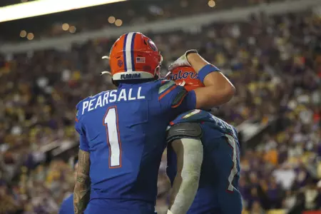 during the Gators' game against the LSU Tigers on Saturday, November 11, 2023 at Tiger Stadium in Gainesville, LA / UAA Communications photo by Mallory Peak
