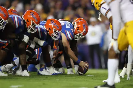 during the Gators' game against the LSU Tigers on Saturday, November 11, 2023 at Tiger Stadium in Gainesville, LA / UAA Communications photo by Mallory Peak