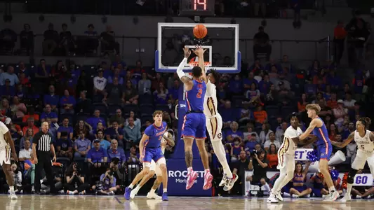 Riley Kugel during the Gators' game against the Florida State Seminoles on Friday, November 17, 2023 at Exactech Arena at the Stephen C. O'Connell Center in Gainesville, FL / UAA Communications photo by Mallory Peak