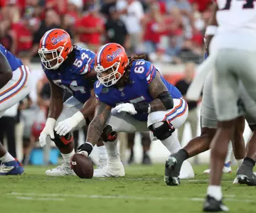 during the Gators' game against the Georgia Bulldogs on Saturday, October 28, 2023 at Ben Hill Griffin Stadium in Gainesville, Fla. / UAA Communications photo by Ashley Ray