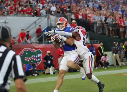 during the Gators' game against the Georgia Bulldogs on Saturday, October 28, 2023 at EverBank Stadium in Jacksonville, Fla. / UAA Communications photo by Emma Bissell