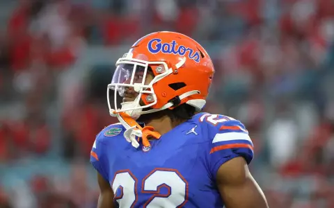 during the Gators' game against the Georgia Bulldogs on Saturday, October 28, 2023 at Ben Hill Griffin Stadium in Gainesville, Fla. / UAA Communications photo by Ashley Ray