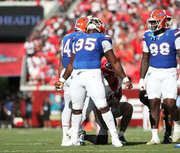during the Gators' game against the Georgia Bulldogs on Saturday, October 28, 2023 at Ben Hill Griffin Stadium in Gainesville, Fla. / UAA Communications photo by Ashley Ray