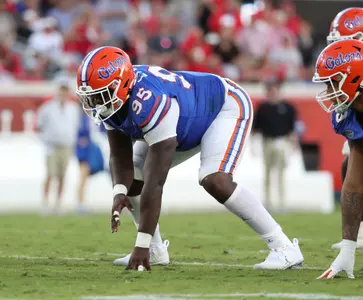 during the Gators' game against the Georgia Bulldogs on Saturday, October 28, 2023 at Ben Hill Griffin Stadium in Gainesville, Fla. / UAA Communications photo by Ashley Ray