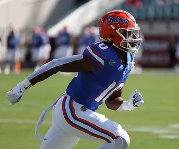 during the Gators' game against the Georgia Bulldogs on Saturday, October 28, 2023 at EverBank Stadium in Jacksonville, Fla. / UAA Communications photo by Maddie Washburn