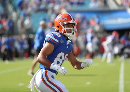 during the Gators' game against the Georgia Bulldogs on Saturday, October 28, 2023 at EverBank Stadium in Jacksonville, Fla. / UAA Communications photo by Emma Bissell